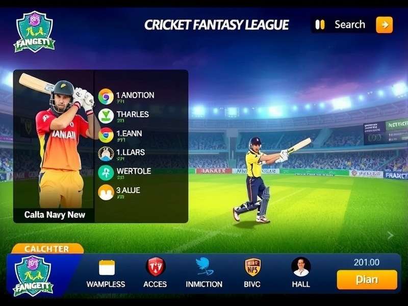 Cricket Fantasy League Gameplay Screen